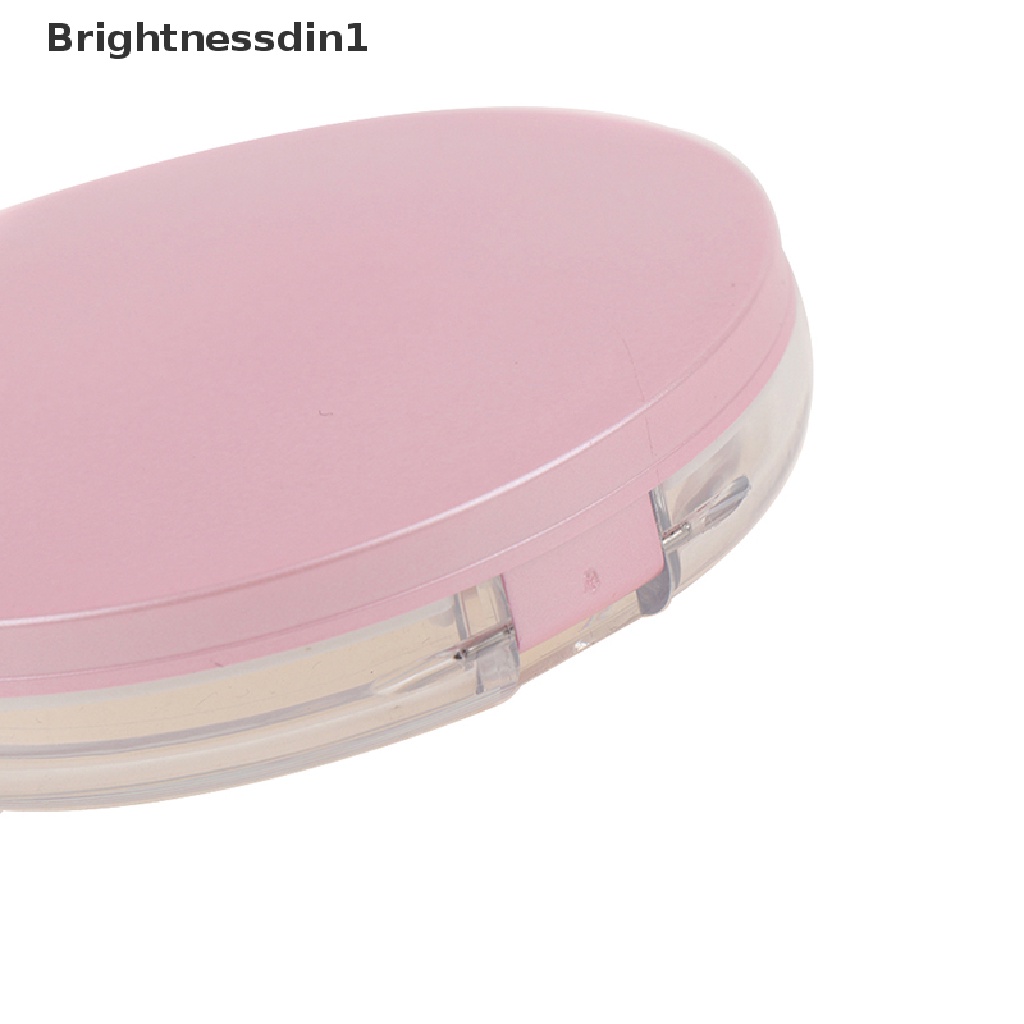 (Brightnessdin1) Botol Kosong Portable Dengan Kaca + Puff Untuk Tempat Kosmetik