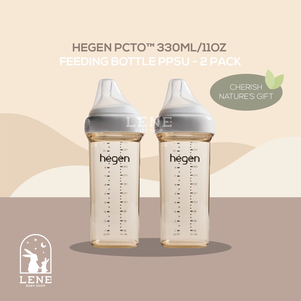 Hegen Feeding Bottle PPSU 330 ml / Botol Susu - 2 pack