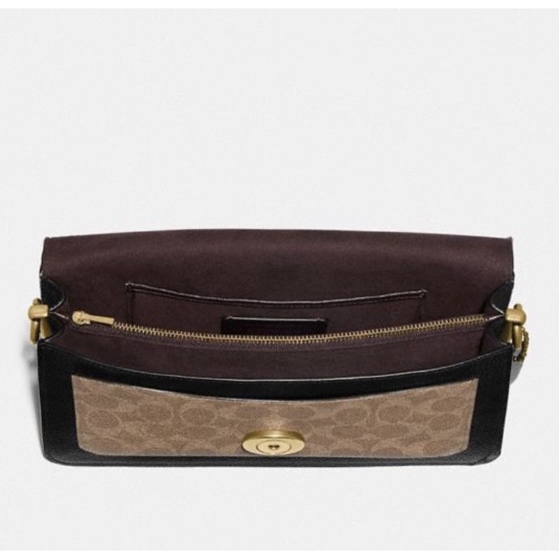 TABBY SHOULDER BAG 26 IN SIGNATURE CANVAS BLACK BROWN (79337)