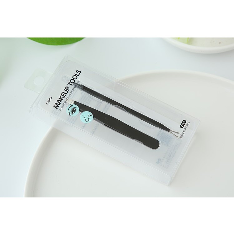 ILAHUI Eyebrow Clip+Acne Needle Set Elegant Black / Health &amp; Beauty