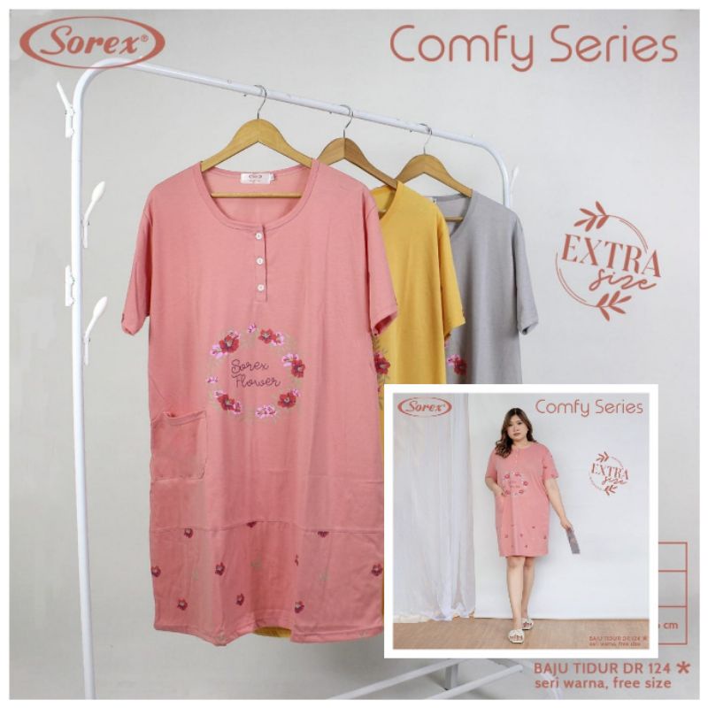 Sorex Baju tidur babydoll AR 124 &amp; Daster DR 124 Camfy series ukuran XL