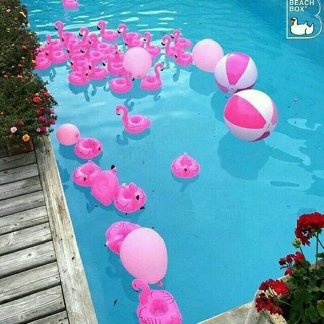 floaties Pelampung gelas Cup holder flamingo nenas Coconut tree DONUT