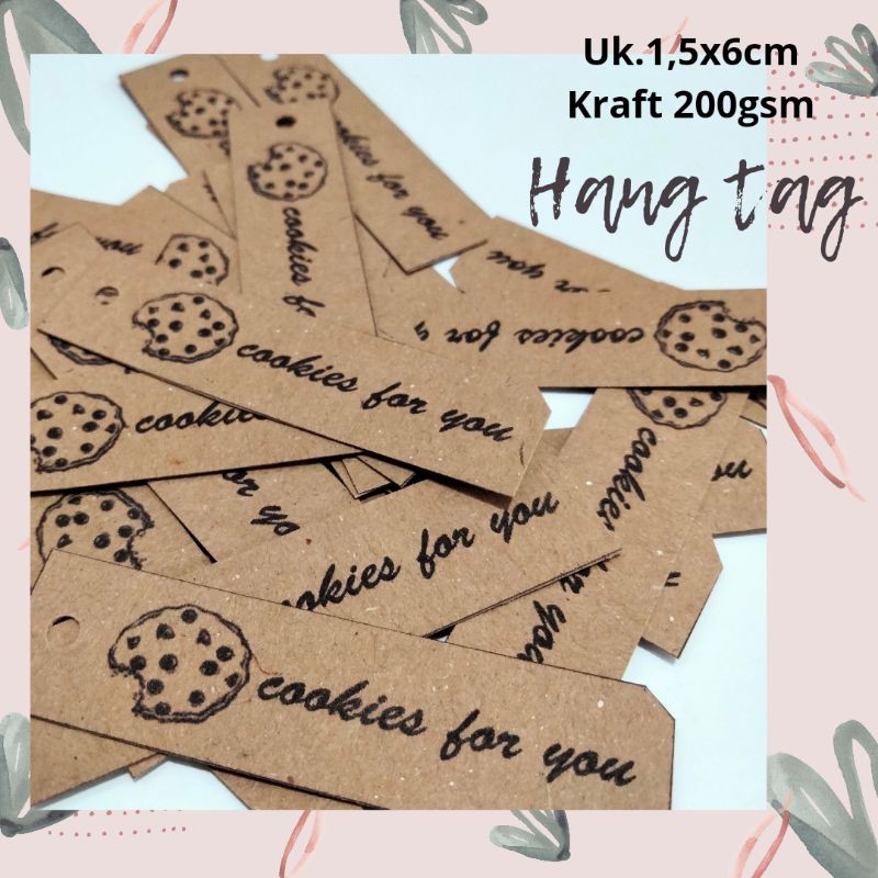

[50PCS] HANG TAG COOKIES/HANG TAG KUE/HANG TAG UNIK MURAH/LABEL MURAH UNIK TEBAL KERTAS KRAFT 200gms