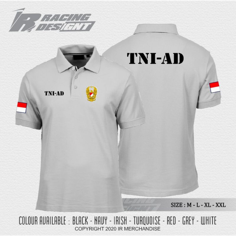 kaos polo tni ad/kos kerah tni ad/kaos bordir tni ad