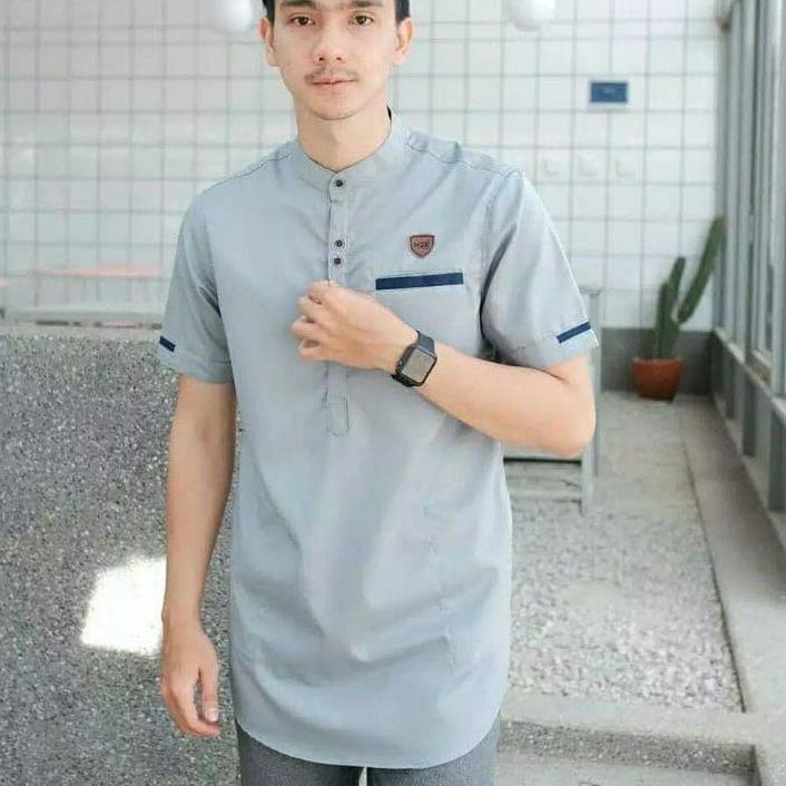 【ORI】 Baju Koko Kurta Dewasa Pria Lengan Pendek Bahan Katun Premium Kurta Pakistan grosir