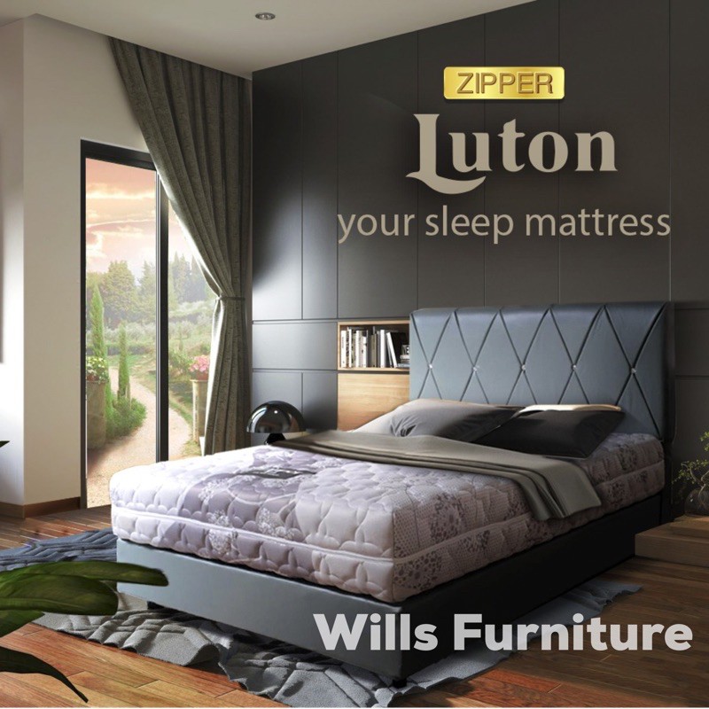 kasur springbed luton ziper motif murah makassar