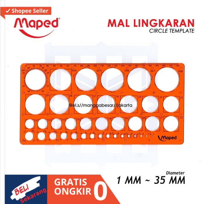 

Penggaris Mal Lingkaran Maped 620 Wolfe