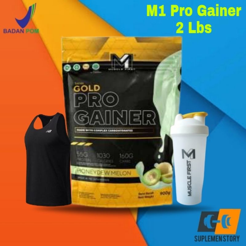 

MUSCLE FIRST GOLD PRO GAINER 2 LBS WEIGHT MASS GAINER M1 PENAMBAH BERAT BADAN SUSU PROTEIN M1 FITNESS GYM