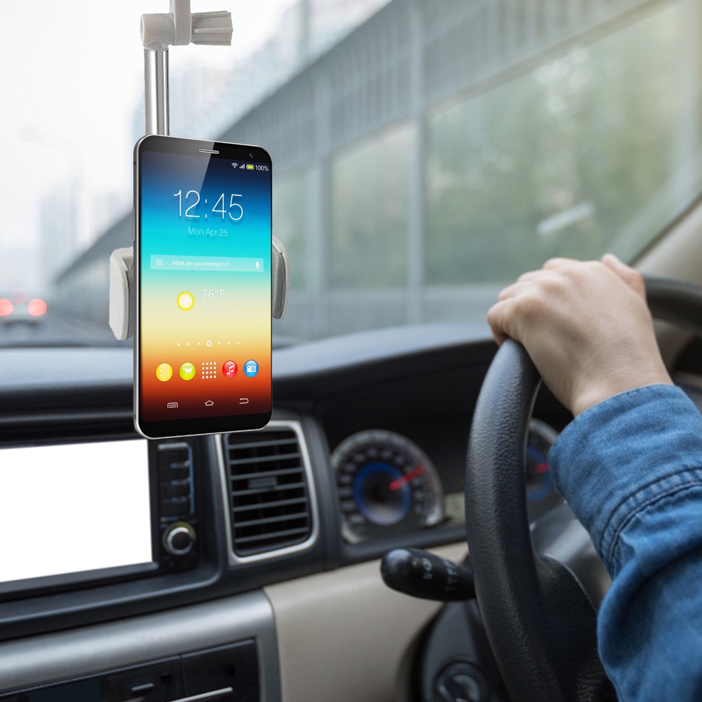 【360° Berputar】Holder Mobil Spion/Hodler Phone Mobil Spion/Holder Jepit Handphone Spion/Braket Ponsel Universal Dudukan Dapat Disesuaikan