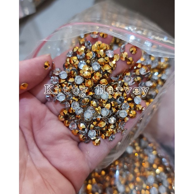 Rhinestone Gold Metalic 3mm 4mm 5mm 6mm