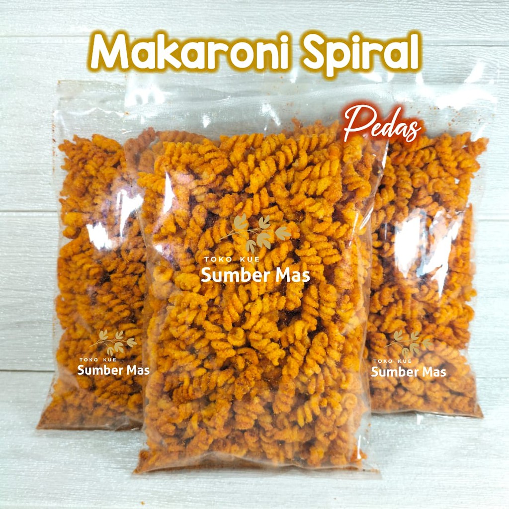 MAKARONI SPIRAL MACARONI SPIRAL RASA PEDES Berat bersih 250 gr - Pedas