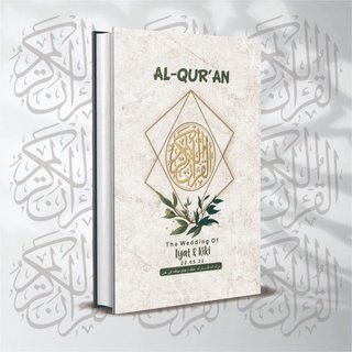 Hadiah Kado souvenir Al-quran custom nama quotes ukuran A7 FREE BOX