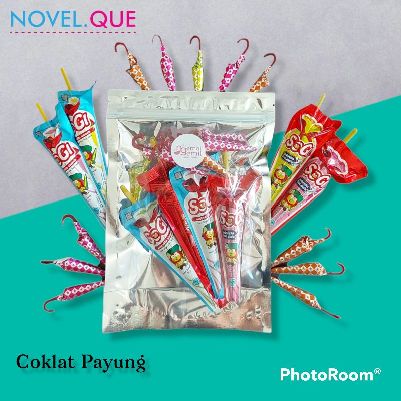 

(Variasi) Snack Umbrella Coklat Payung Mixed