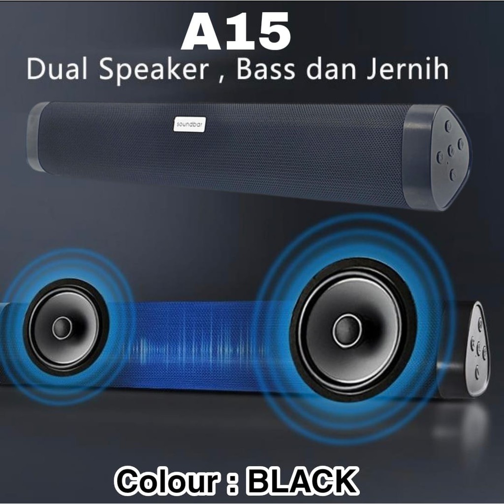 Speaker Bluetooth Kimiso SOUNDBAR A15 Portable Wireless Stereo Bass Enjoy the Music Long Lasting