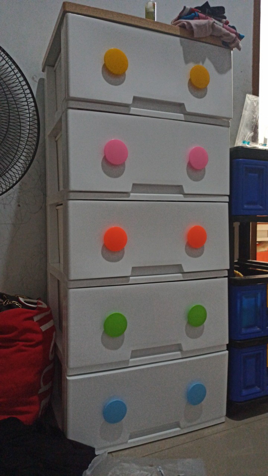 Rovega Trendy Susun 5 Lemari Laci Pakaian Baju Plastik Drawer Cabinet Container