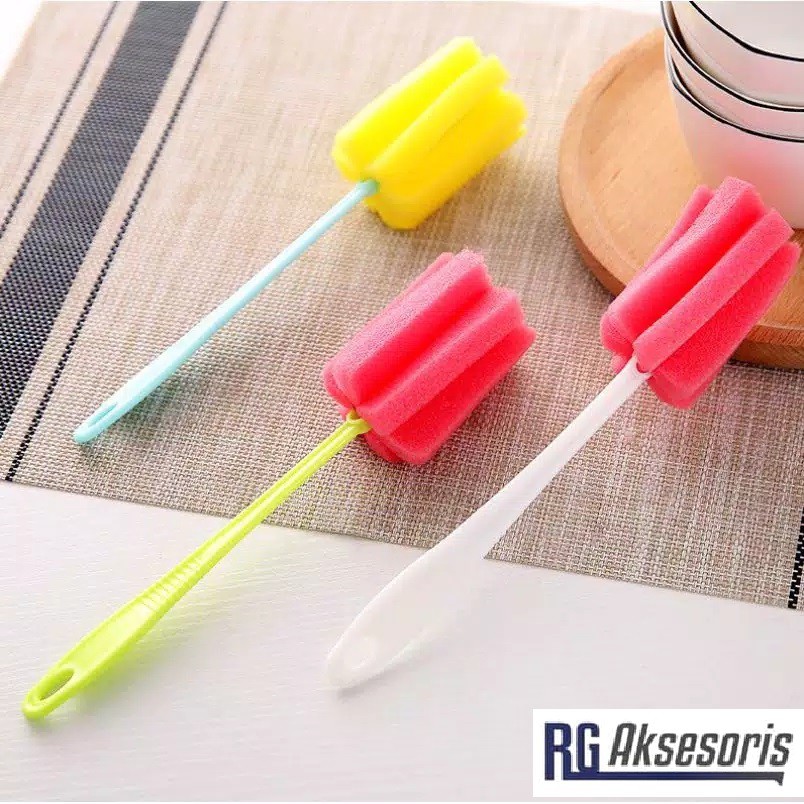 Sikat Botol Susu Bayi / Sikat Gelas / Sponge Bottle Brush-1