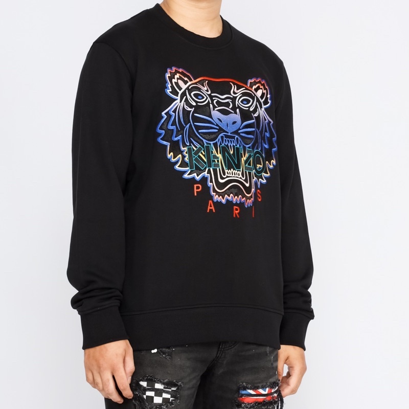 Ken. Tiger Crewneck Black Rainbow