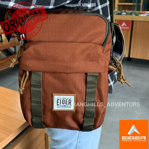 EIGER1989 TAS SELEMPANG PRIA SEAWAY 2.0 POUCH TERRACOTTA ORIGINAL