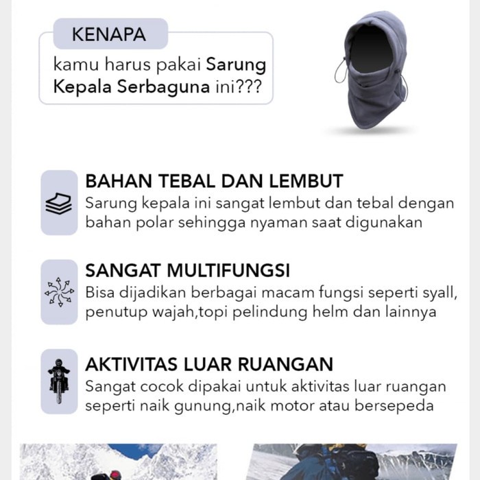 BAROKAH GAMIS SARUNG KEPALA masker topi hat hood bandana SERBAGUNA FOR NEW NORMAL