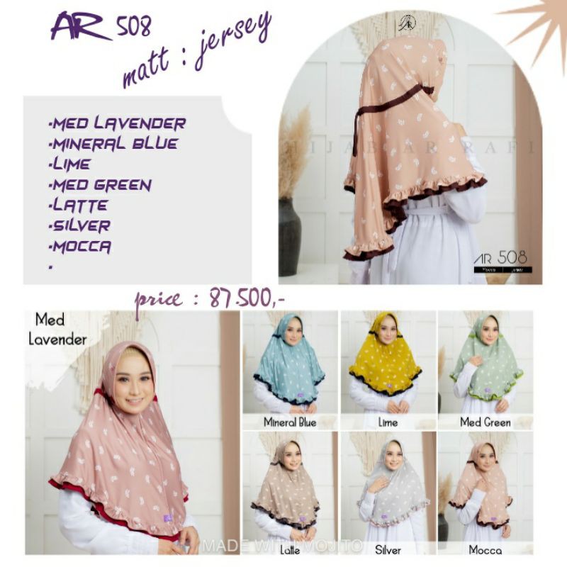 Jilbab hijab kerudung bergo instan ArRafi terbaruAR 508 ORI hijab wanita cantik robbani elzatta zoya