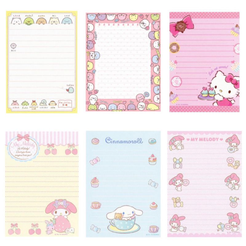 

kertas memo notepad catatan kecil motif sanrio