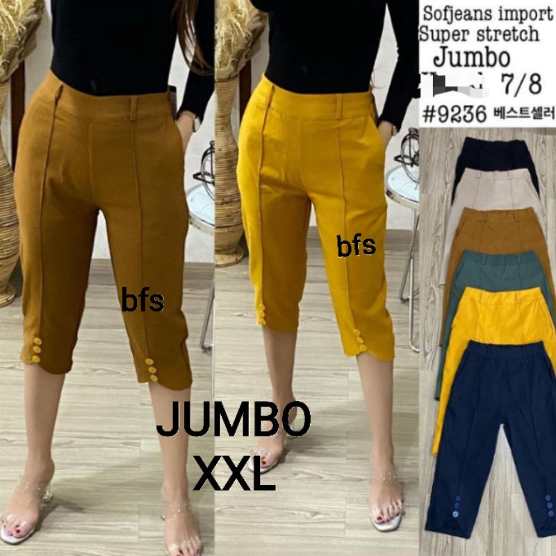 Celana Wanita Soft Jeans Strecth Super Melar JUMBO 9295