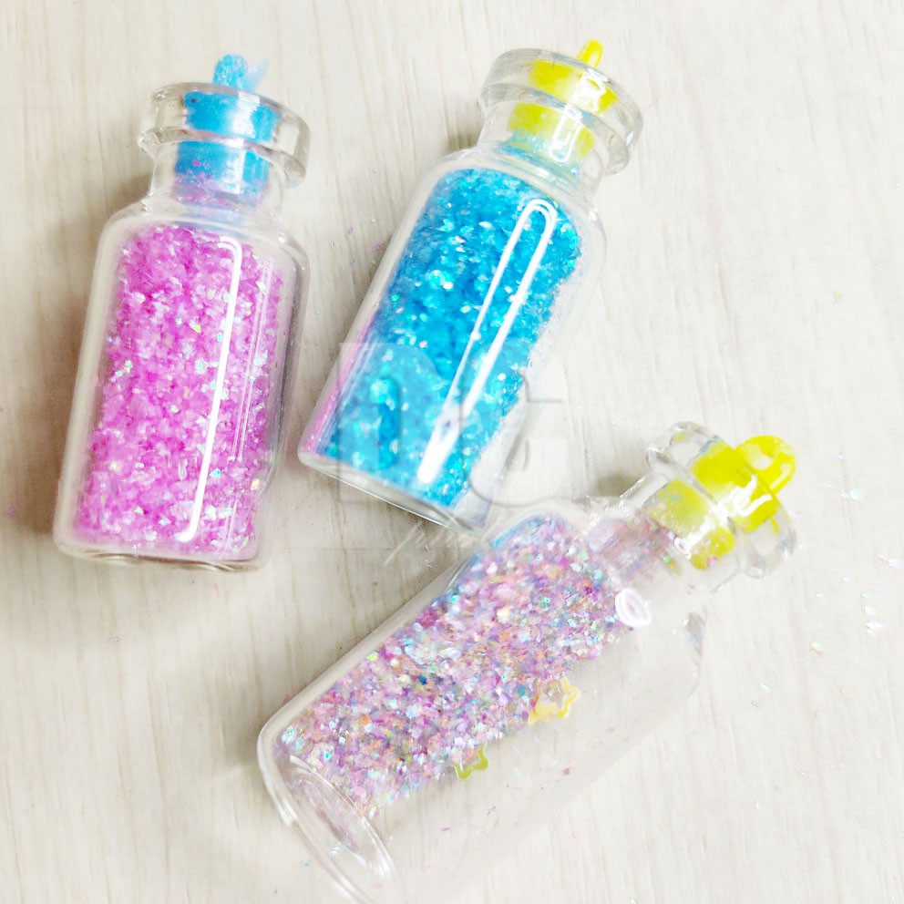 MURAH!!! GLITTER POWDER 3in1 SEQUIN BINTANG HATI SLIME NAIL ART RESIN