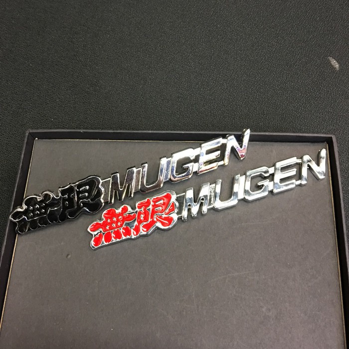 Tempelan Stiker Emblem Mobil Chorme Honda Mugen Tebal Kualitas Premium