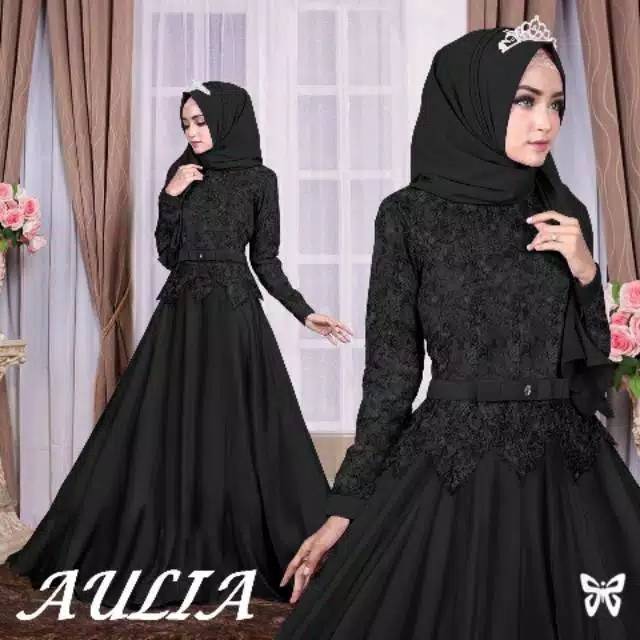 Aulia maxi Jersey premium kombinasi brokat