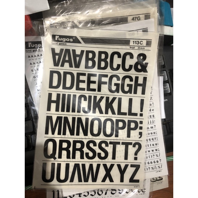 

rugos huruf 2.5 cm tipe113 c