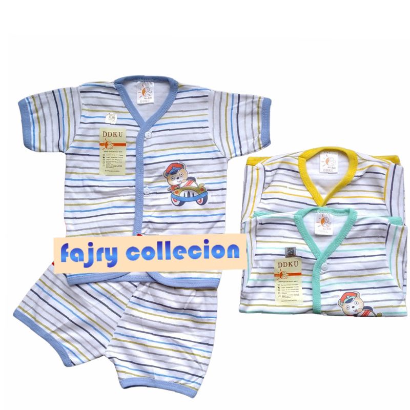 DDKU Setelan Pendek Bayi Newborn Motif SNI
