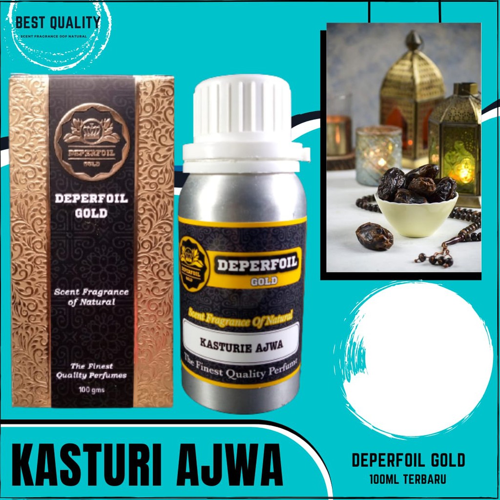 bibit parfum kasturi ajwa | Parfum NABI Kasturi Ajwa 100 ml kemasan segel by deperfoil gold