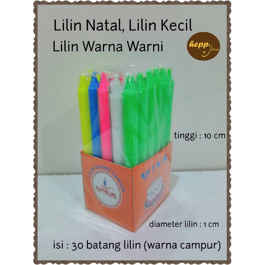 Unik Lilin Natal  Lilin Kecil  Lilin Warna Warni Diskon