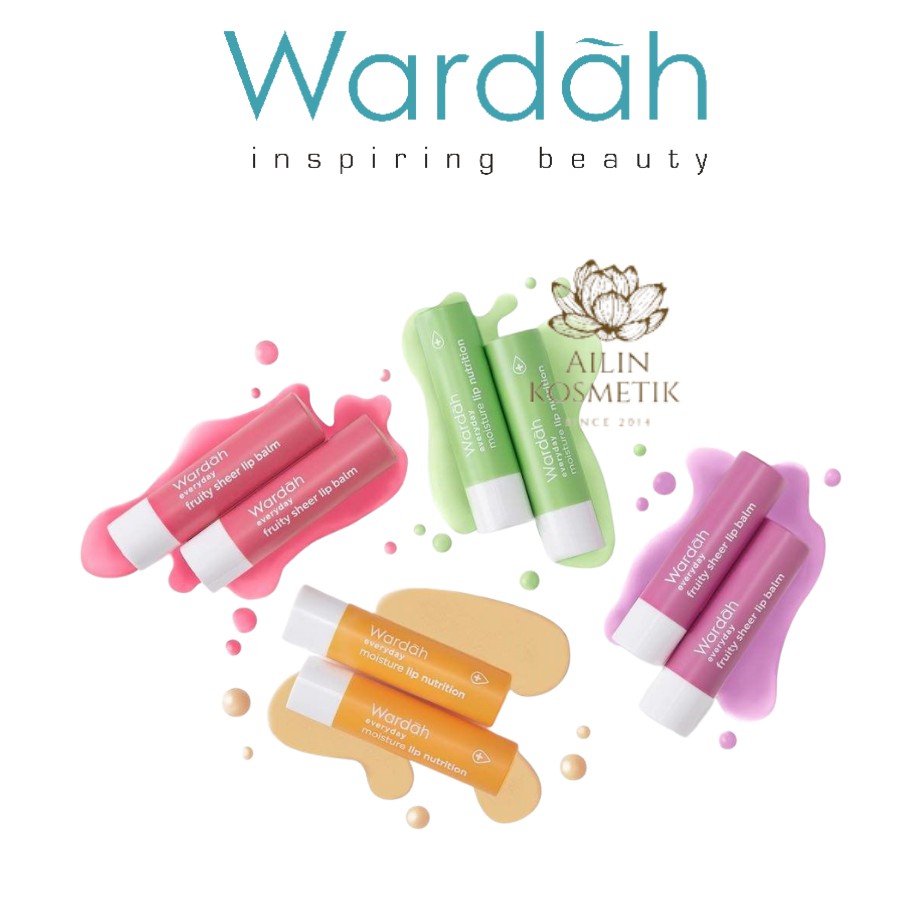 Wardah Everyday Moisture Lip Nutrition | Fruity Sheer Lip Balm By Ailin Kosmetik