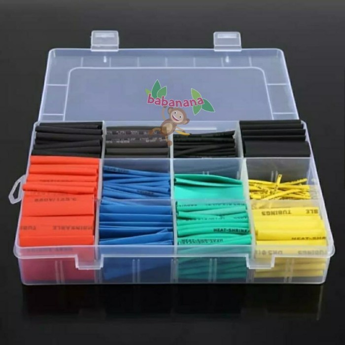 530 pcs Heat Shrink Tube Warna Warni Isolasi Bakar Selongsong Tube