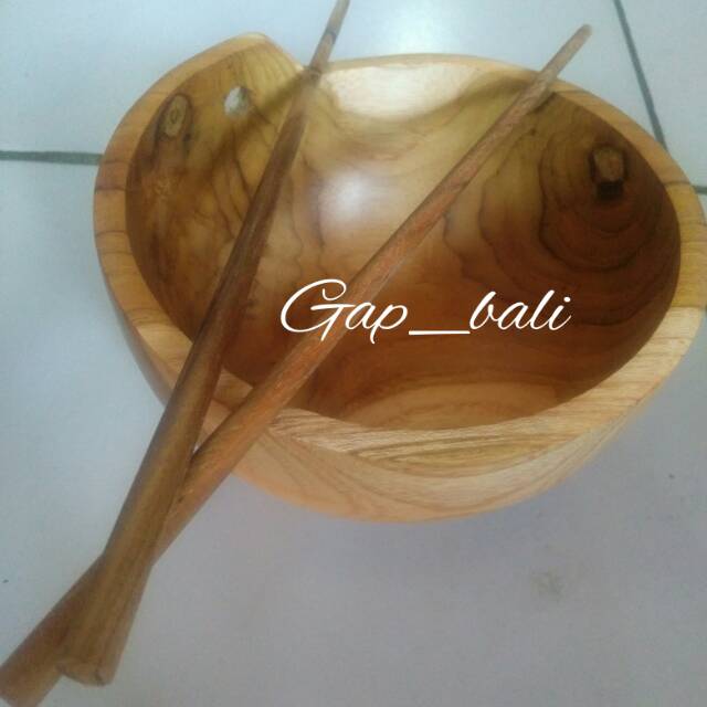 

Mangkok sup kayu jati + sumpit