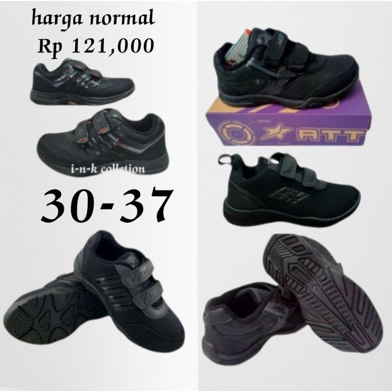 SEPATU SEKOLAH PRO ATT LST 931 ATT OR hitam polos, SEPATU SEKOLAH TK SD