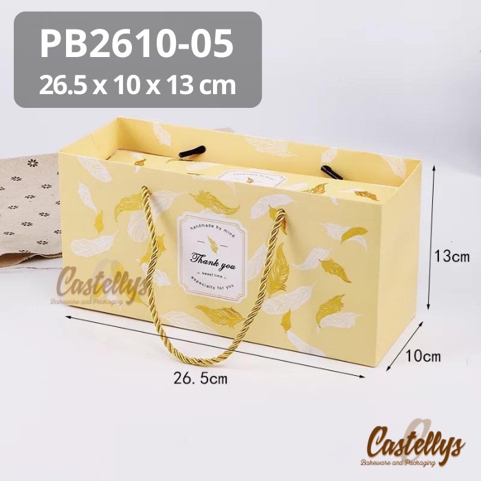 

Paper Goodie Bag PB2610-05 Kuning Gold Packaging Kue Hampers Hadiah