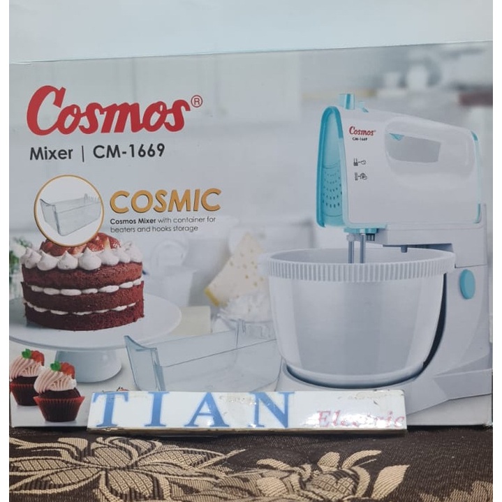 COSMOS CM-1669 Stand Mixer 5 Speed Real Turbo 2in1 200 Watt