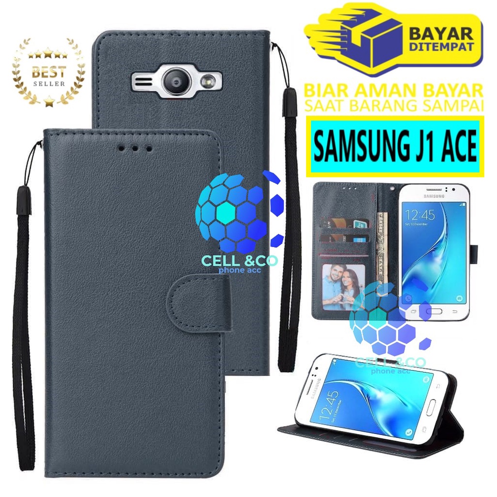 Flip cover SAMSUNG J1 ACE Flip case buka tutup kesing hp casing flip case leather wallet