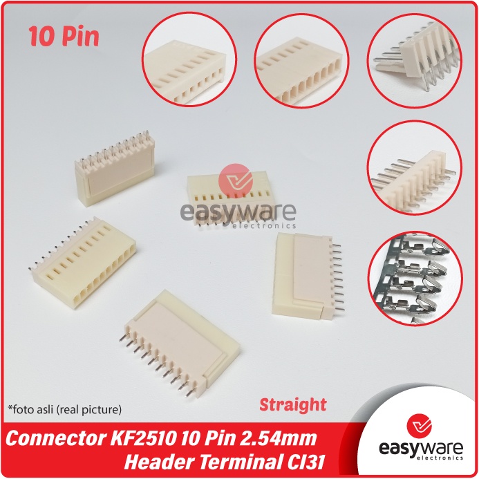 1 Set Connector Molex KF2510 10P 10 Pin 2.54mm Header Terminal CI31