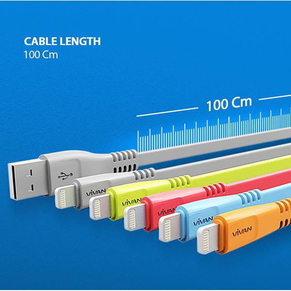 1 Toples 30 pcs Kabel Data Vivan CSL 100 USB Lightning Iphone 30 PCS