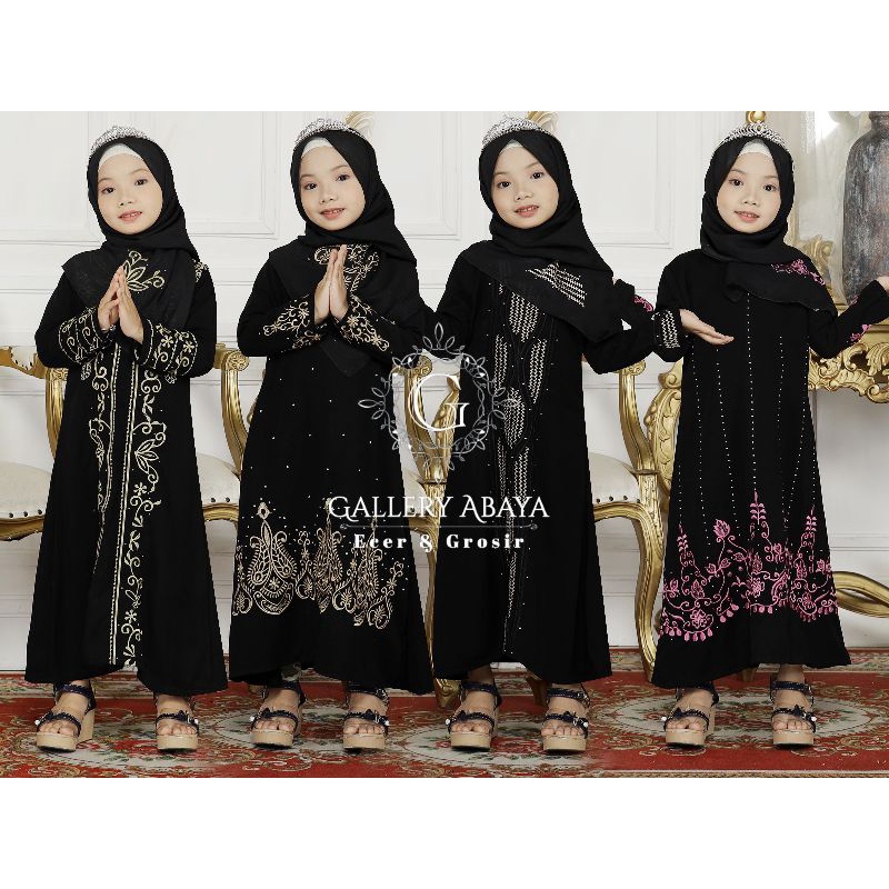 Gallery Exclusive Abaya Hitam Gamis Bordir Turkey Anak Bordir ( Geser Ke Kanan Untuk Liat Motif Lainnya )