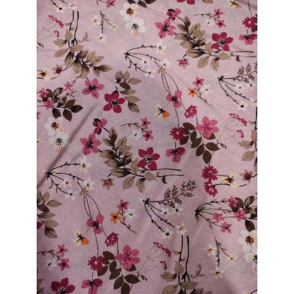 Kain Katun Jepang Motif Bunga Cantik