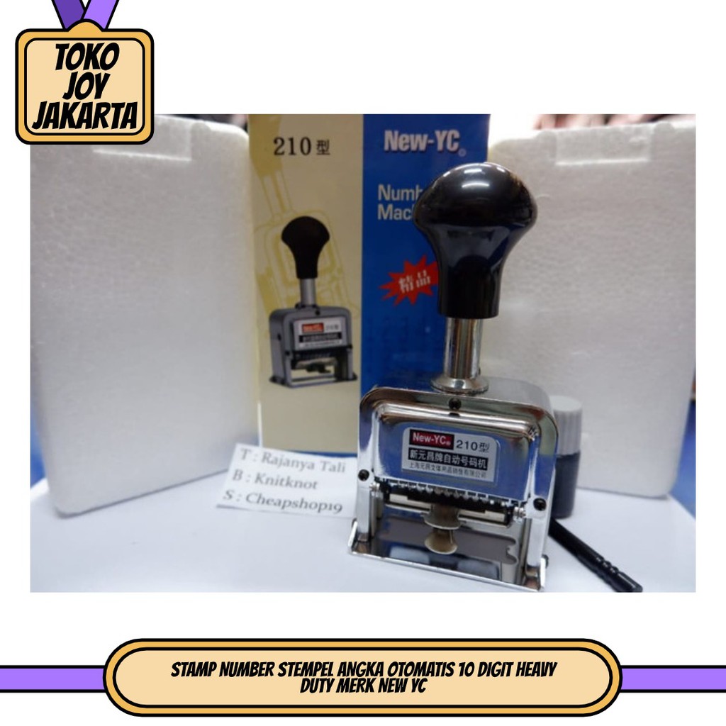 

STAMP NUMBER STEMPEL ANGKA OTOMATIS 10 DIGIT HEAVY DUTY MERK NEW YC