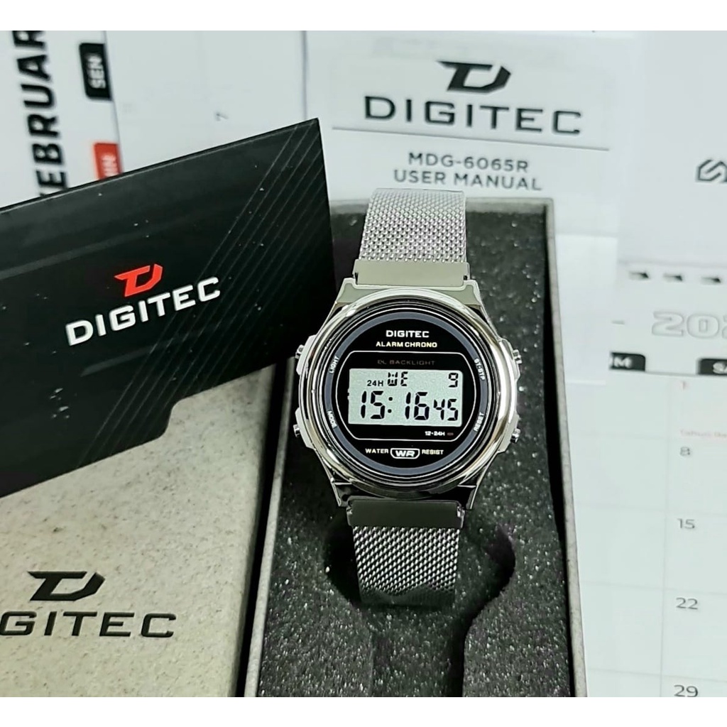 Jam Tangan Digitec MDG-6065 Original rantai pasir stainless jam tangan wanita Digitec 6065