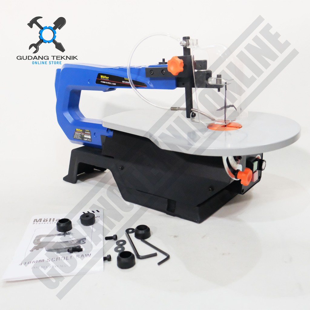 Mesin Scroll Saw 16 Inch MOLLAR Variable Speed Gergaji Triplek Pigura Mesin Gergaji Figur BSS501