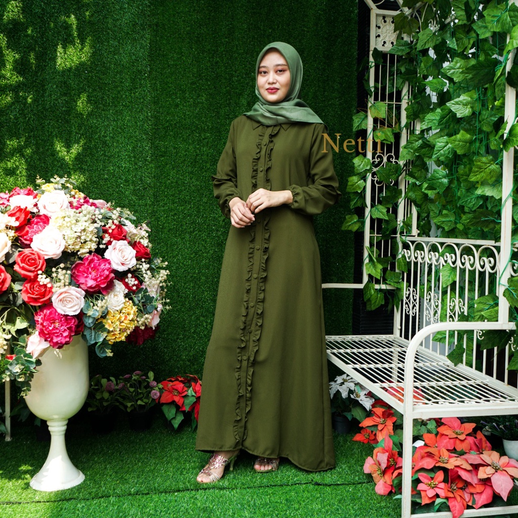 Allysa Dress / Gamis Maxi - Gamis Polos - Gamis Daily - Gamis Muslim - Dress Muslim
