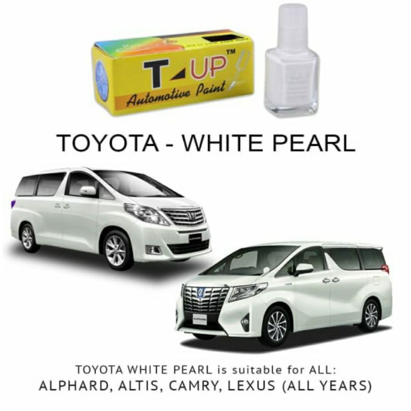 T-UP CAT OLES TOYOTA WHITE PEARL CONTOH CAT PUTIH ALPHARD ALTIS CAMRY LEXUS SAMPLE CAT PUTIH MUTIARA