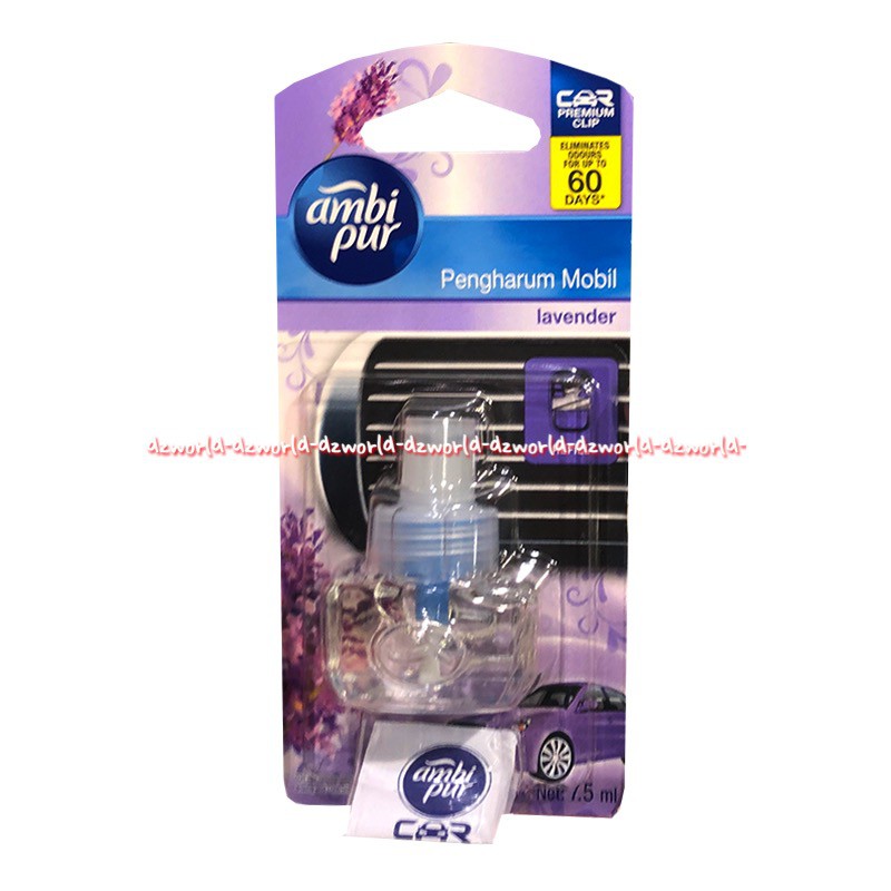 Ambi pur Car Refill 60 days 7.5ml Pengharum Mobil Fresh &amp; Cool Afrter Tobacco Lavender Fresh &amp; Light